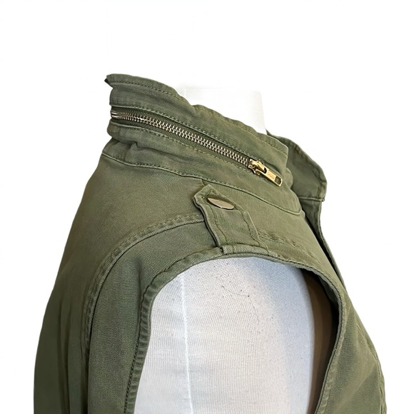 Cabi Explorer Utility Vest Army Green Sleeveless Gorpcore Zip Front Stretch Sz M - Picture 5 of 16